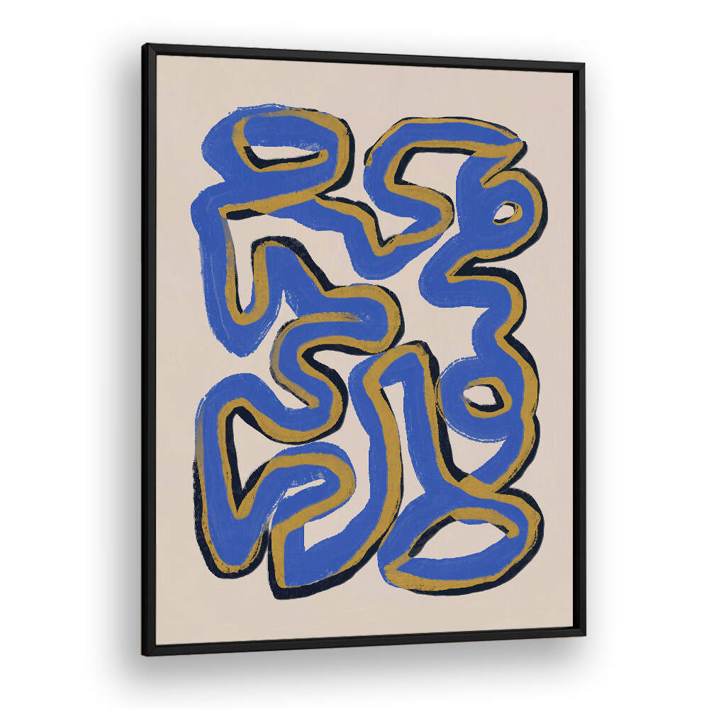 GINTERT WINED BLUE , LINE ART PAINTINGS