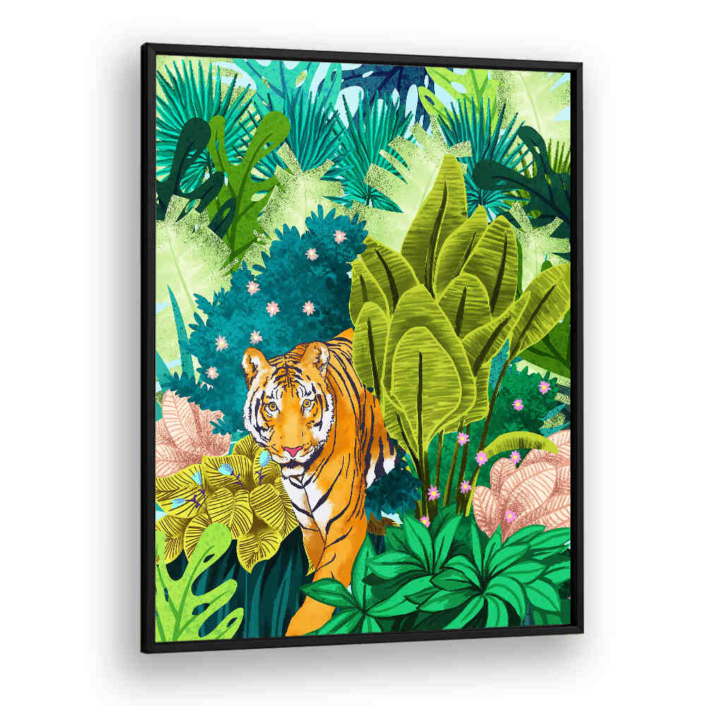 JUNGLE TIGER ART PRINT , ANIMAL PAINTINGS