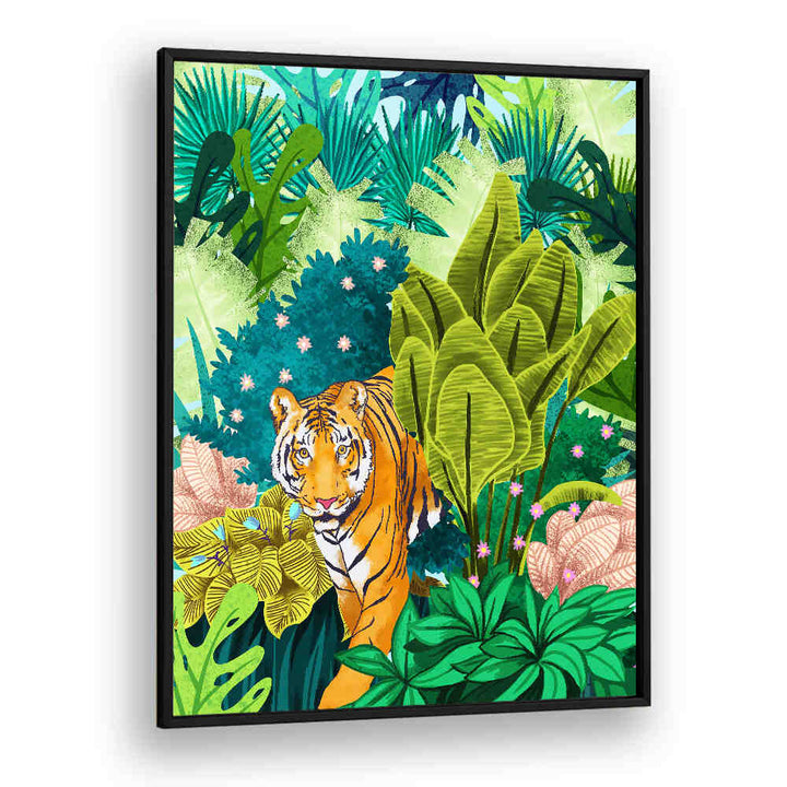 JUNGLE TIGER ART PRINT , ANIMAL PAINTINGS