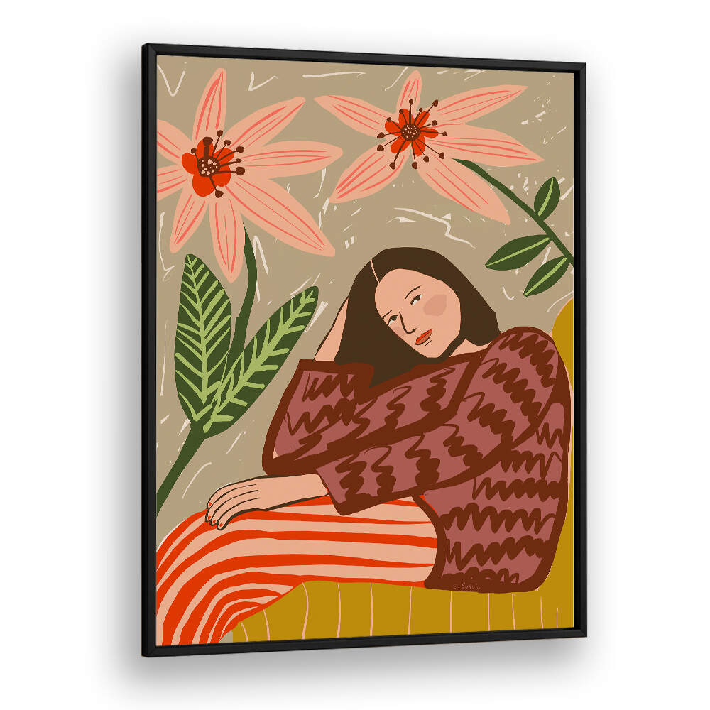 LADY SITTING , PORTRAITS & FIGURATIVE ILLUSTRATIONS