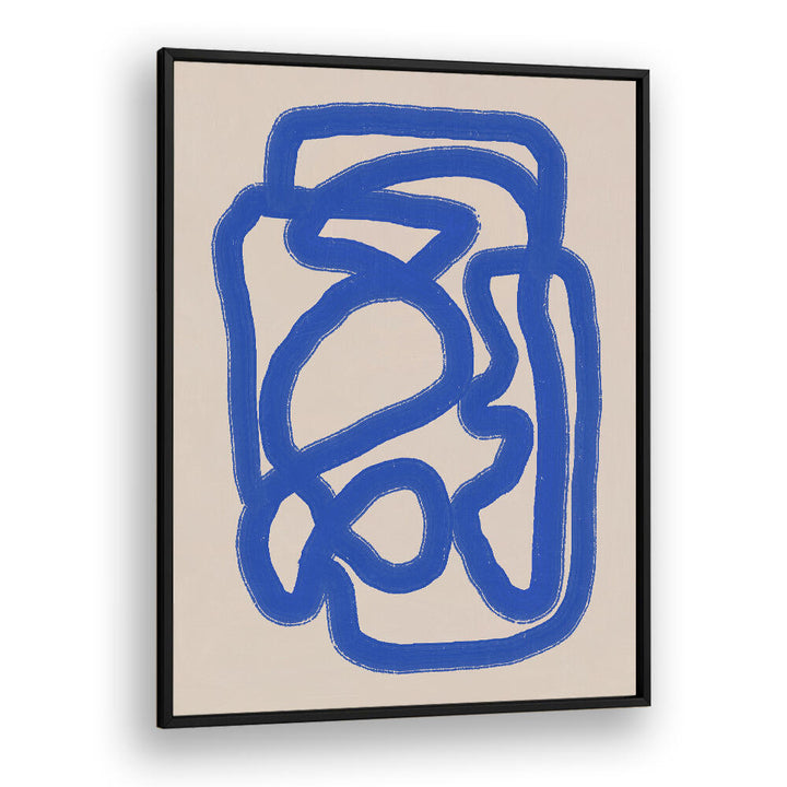 LINE ART IN COBALT BLUE IV , LINE ART PAINTINGS