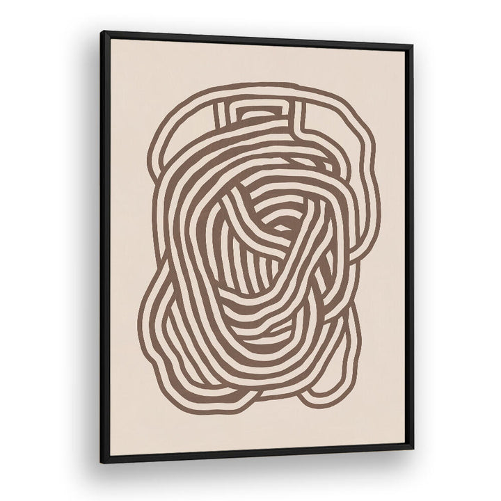LINE ART ORGANIC SHAPE IN BEIGE , LINE ART PAINTINGS