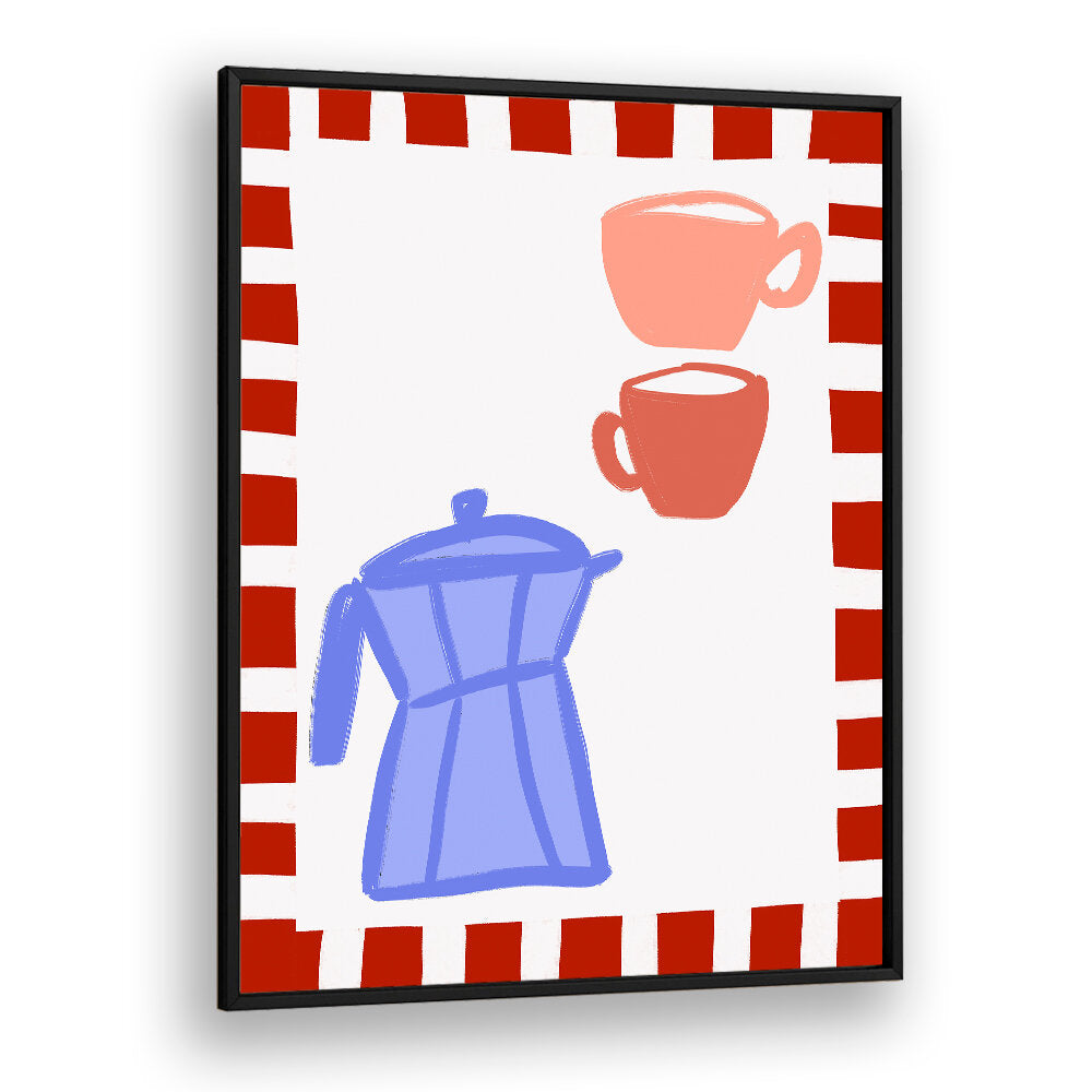 MINIMALIST BLUE COFFEE POT , KITCHEN POSTERS