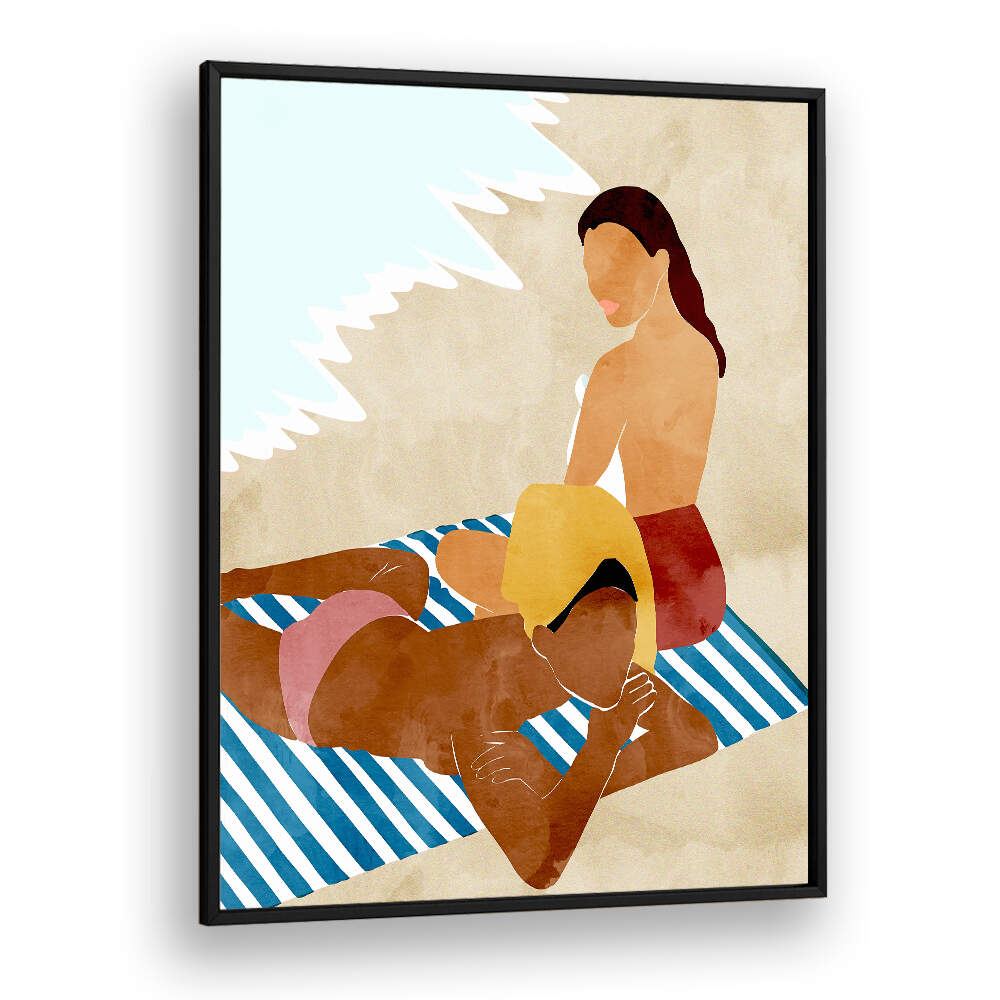 MINIMALIST BEACH SCENE , PORTRAITS & FIGURATIVE ILLUSTRATIONS