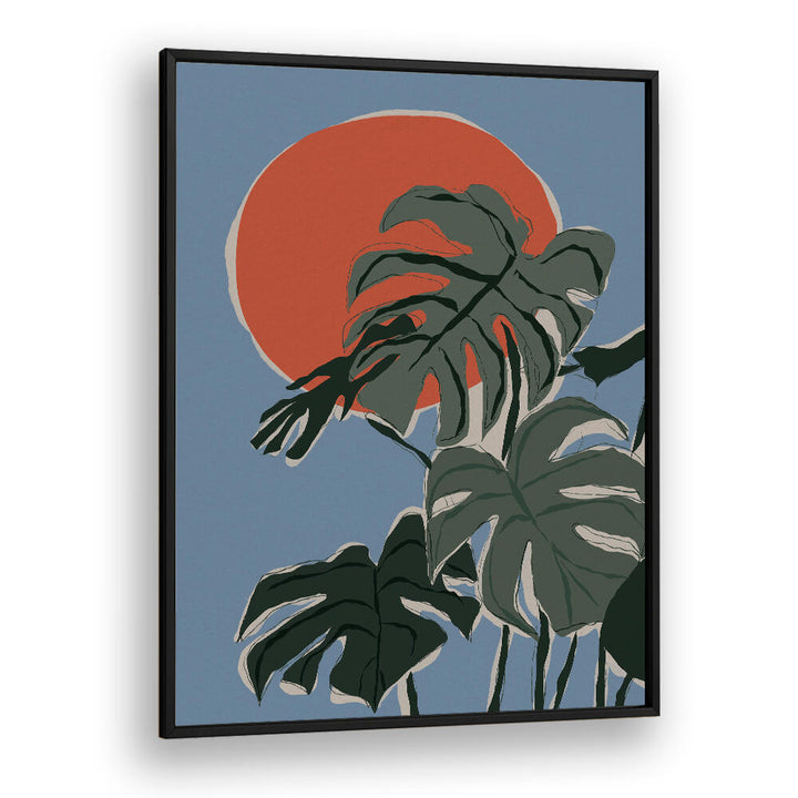 MONSTERA SUNSET , BOHO ART PAINTINGS