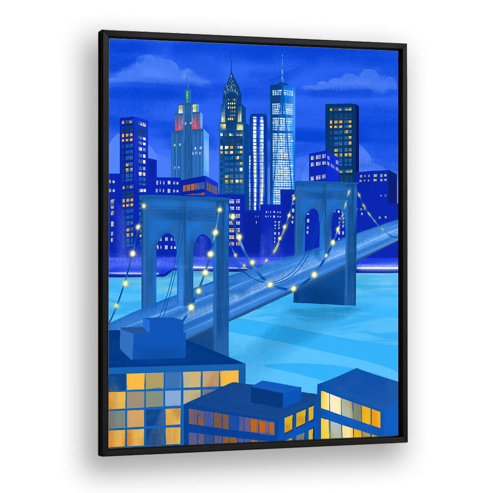 NEW YORK AT NIGHT , TRAVEL POSTERS