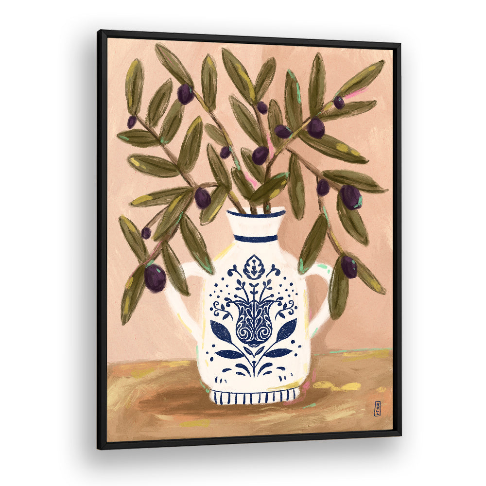 OLIVE BRANCHES IN A POT PAINTING