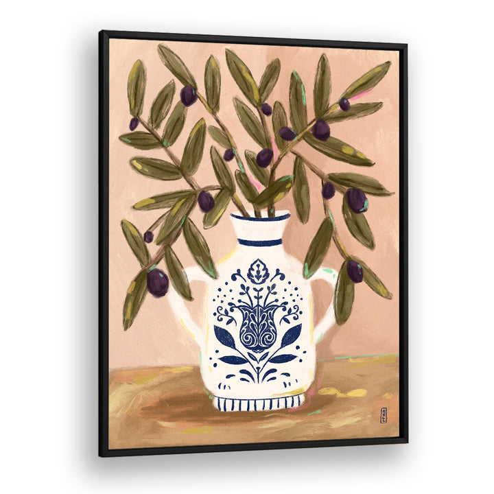 OLIVE BRANCHES IN A POT PAINTING