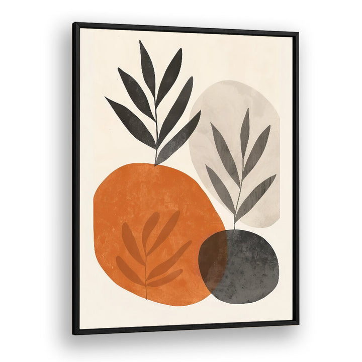 PAINTED SHAPES AND PLANTS III , BOHO ART PAINTINGS