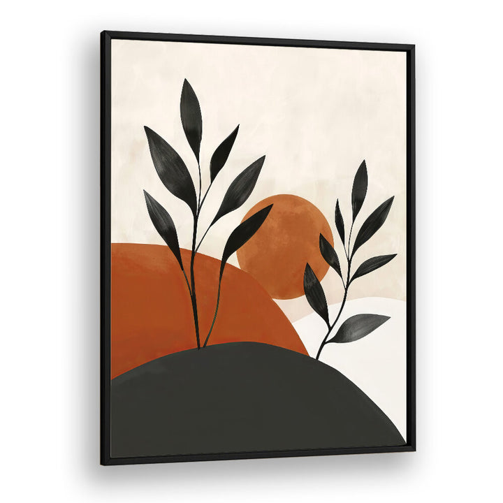 PAINTED SHAPES AND PLANTS I , BOHO ART PAINTINGS