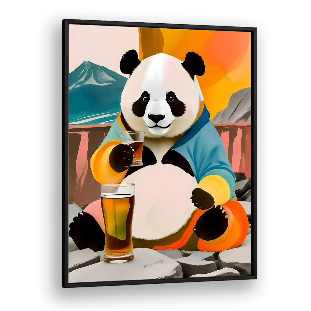 PANDA BEER BUZZ , ANIMAL PAINTINGS