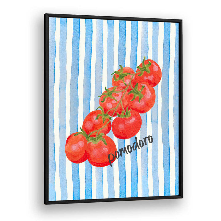 POMODORO ON BLUE STRIPES , KITCHEN POSTERS