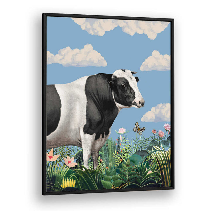 PORTRAITS OF HAPPY COWS , ANIMAL PAINTINGS