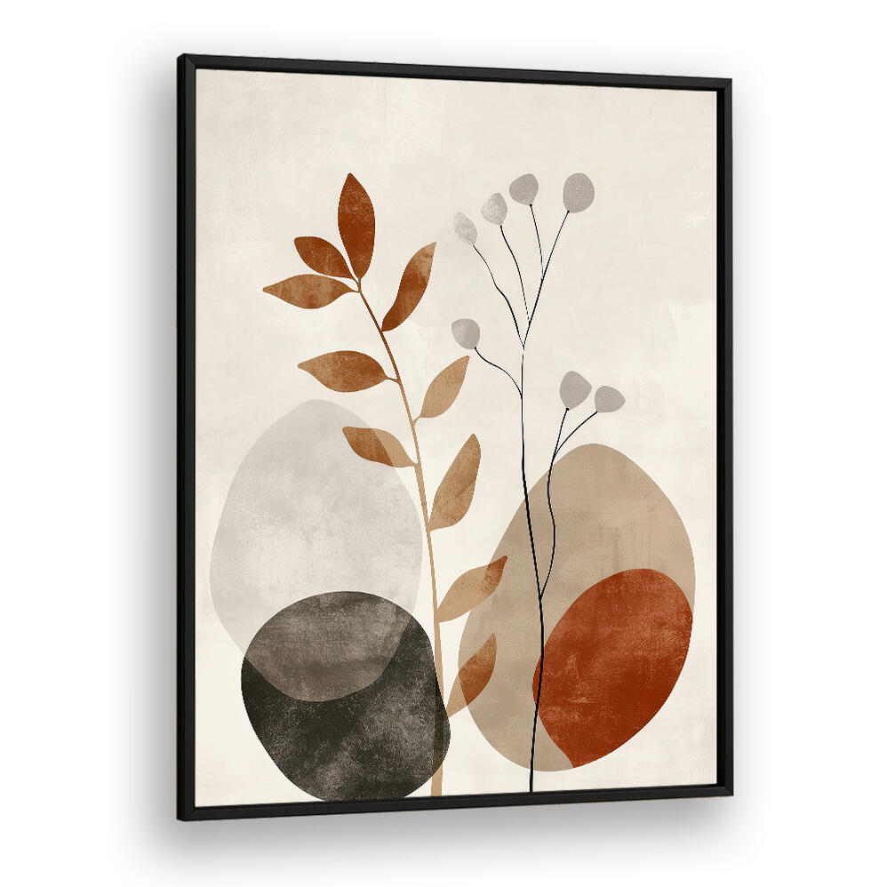 POSTER EARTHY GEO VIII , FLORAL FLOWER PAINTINGS