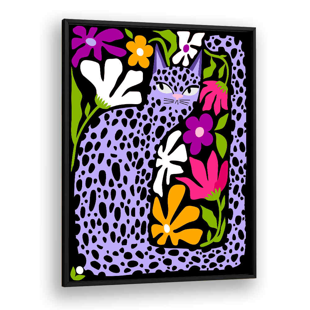PURPLE CAT IN HIDING , FASHION POSTERS