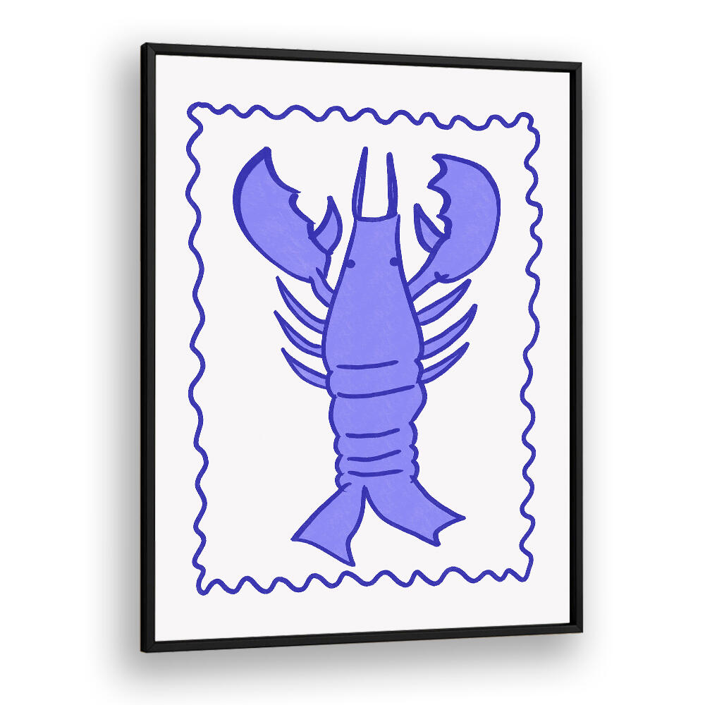 PURPLE LOBSTER STAMP , KIDS ROOM PAINTINGS