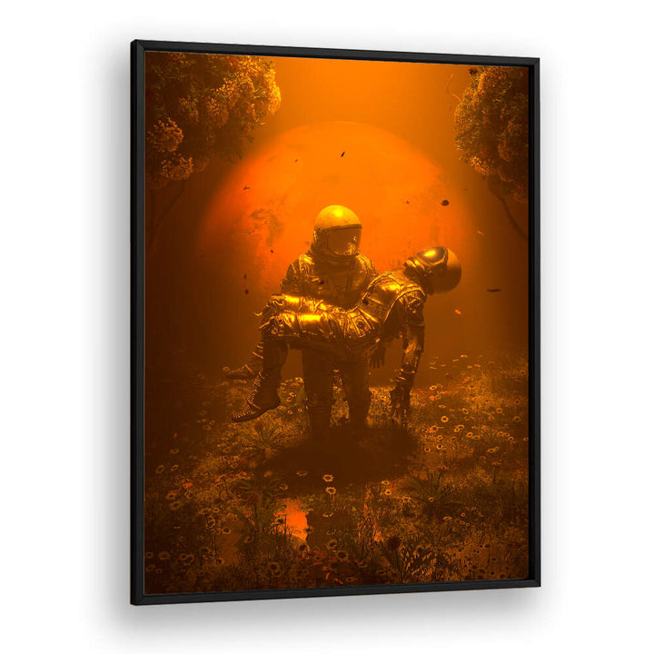 RED'S EMBRACE , SURREAL ART PRINTS