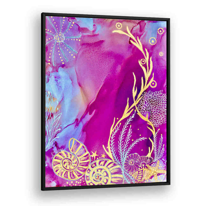 Vibrant ROSE QUARTZ REEF II, BEACH PAINTINGS showcase serene ocean themes for a calming home atmosphere.