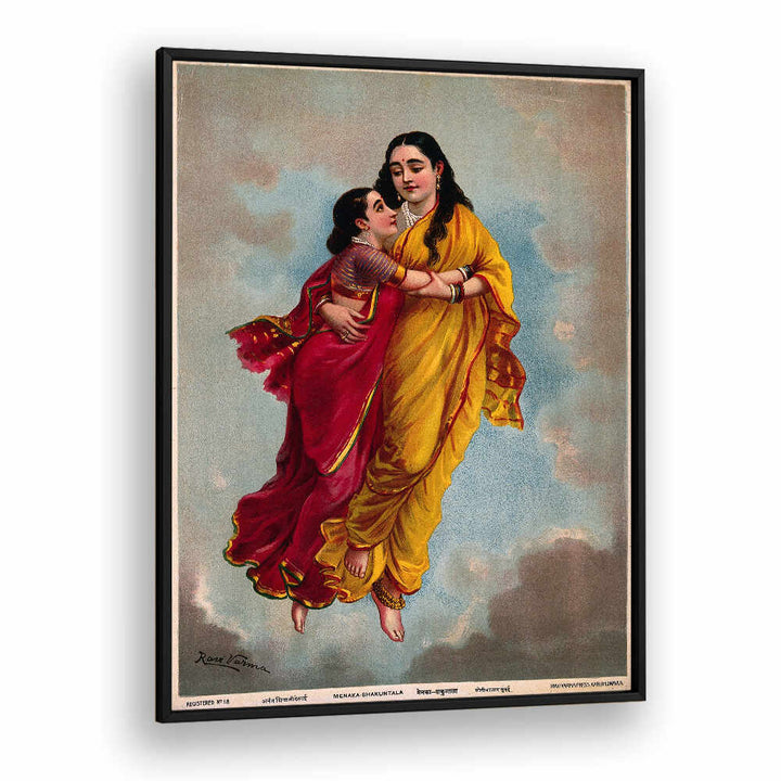SAKUNTALA AND HER MOTHER FLY TOWARDS HEAVEN