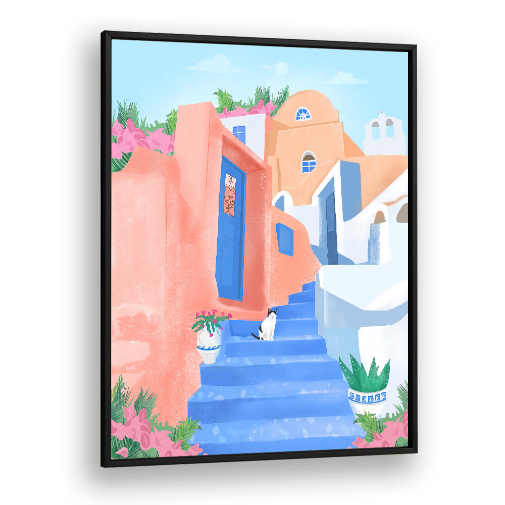 SANTORINI STREET , TRAVEL POSTERS