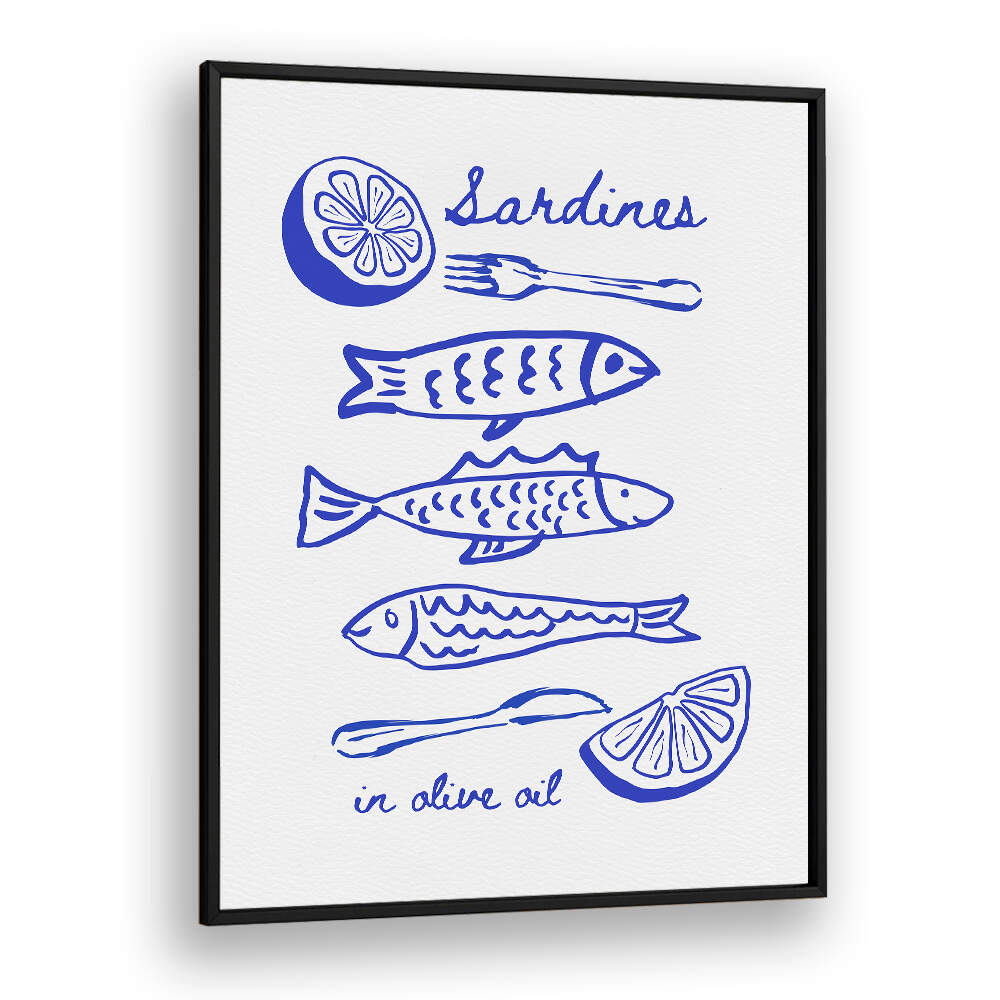SARDINES IN OLIVE OIL BLUE , BAR & CAFE ART