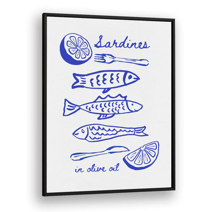 SARDINES IN OLIVE OIL BLUE , BAR & CAFE ART