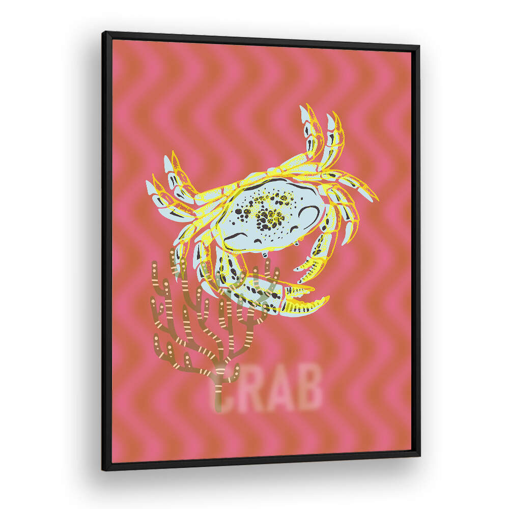 Colorful crab art from SEA LIFE JOY I, BEACH PAINTINGS, perfect for adding coastal charm to your home.