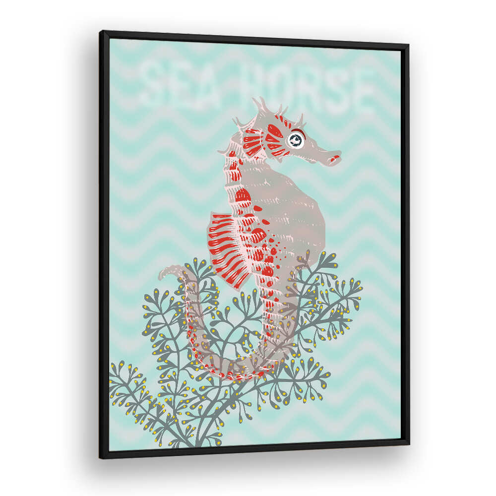 Vibrant SEA LIFE LOBSTER I, BEACH PAINTINGS showcasing a lobster against soft waves, perfect for coastal decor.