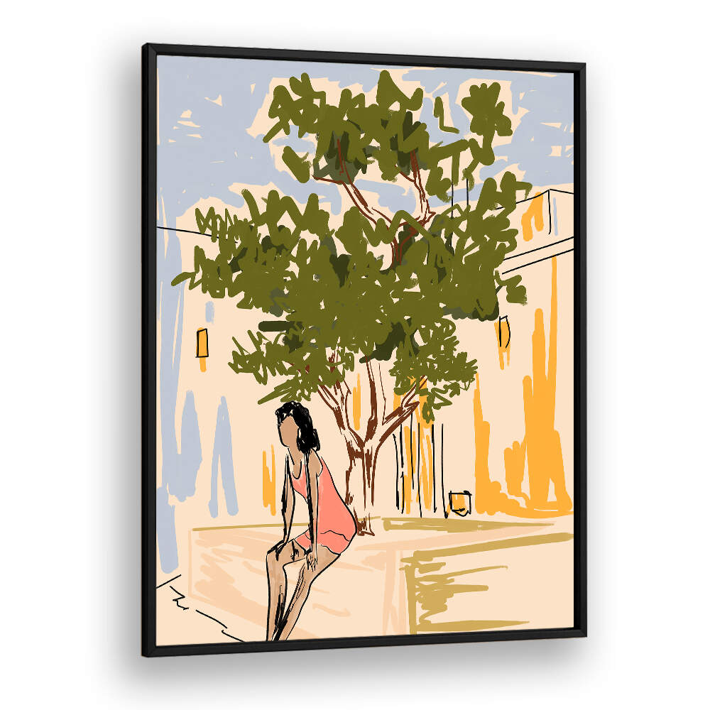 SERENE COURTYARD PAUSE , FASHION POSTERS