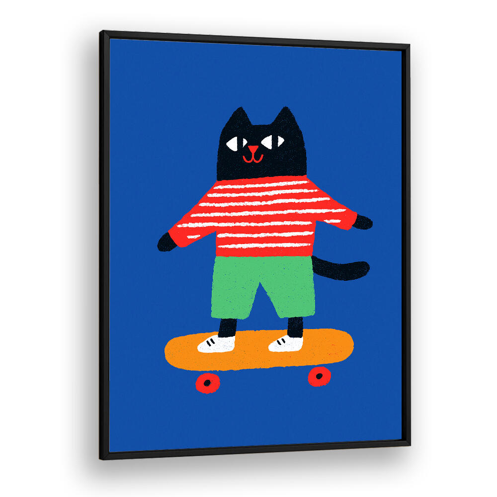 SKATING CAT , KIDS ROOM PAINTINGS