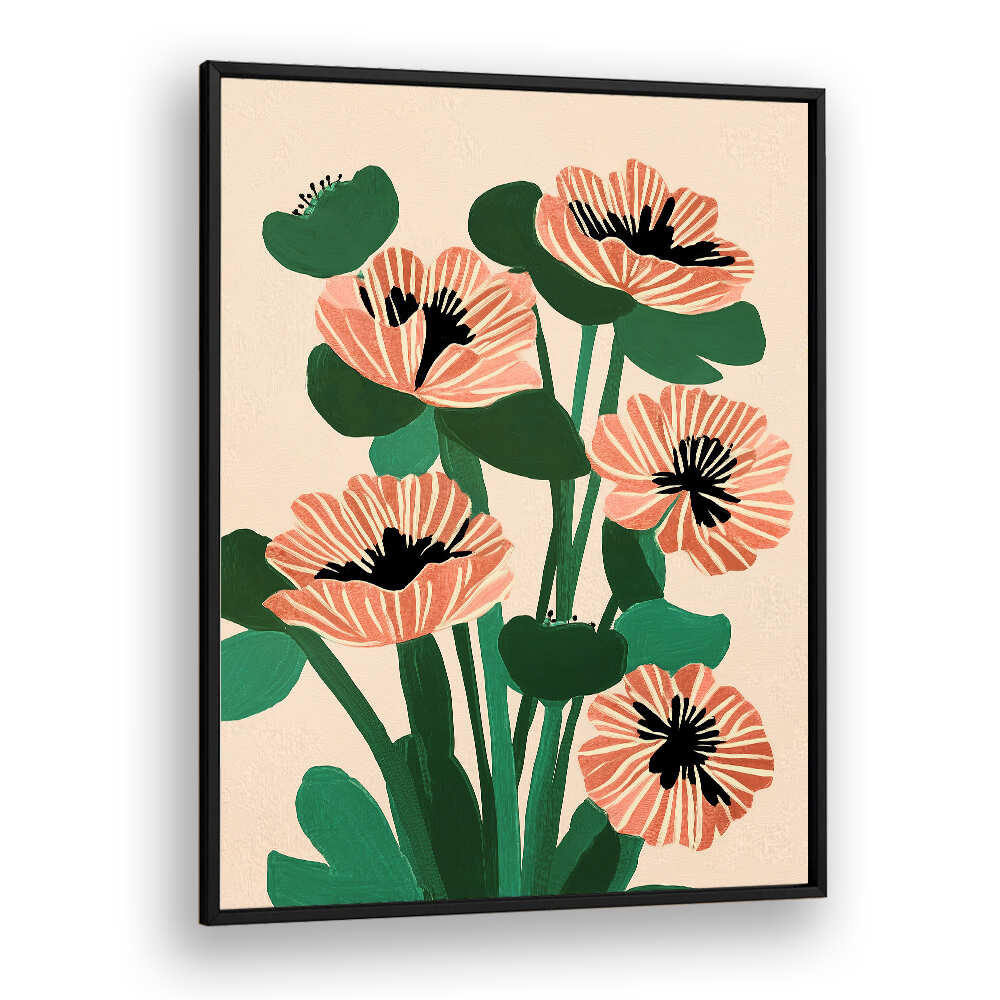 MODERN WILD POPPIES , FLORAL FLOWER PAINTINGS
