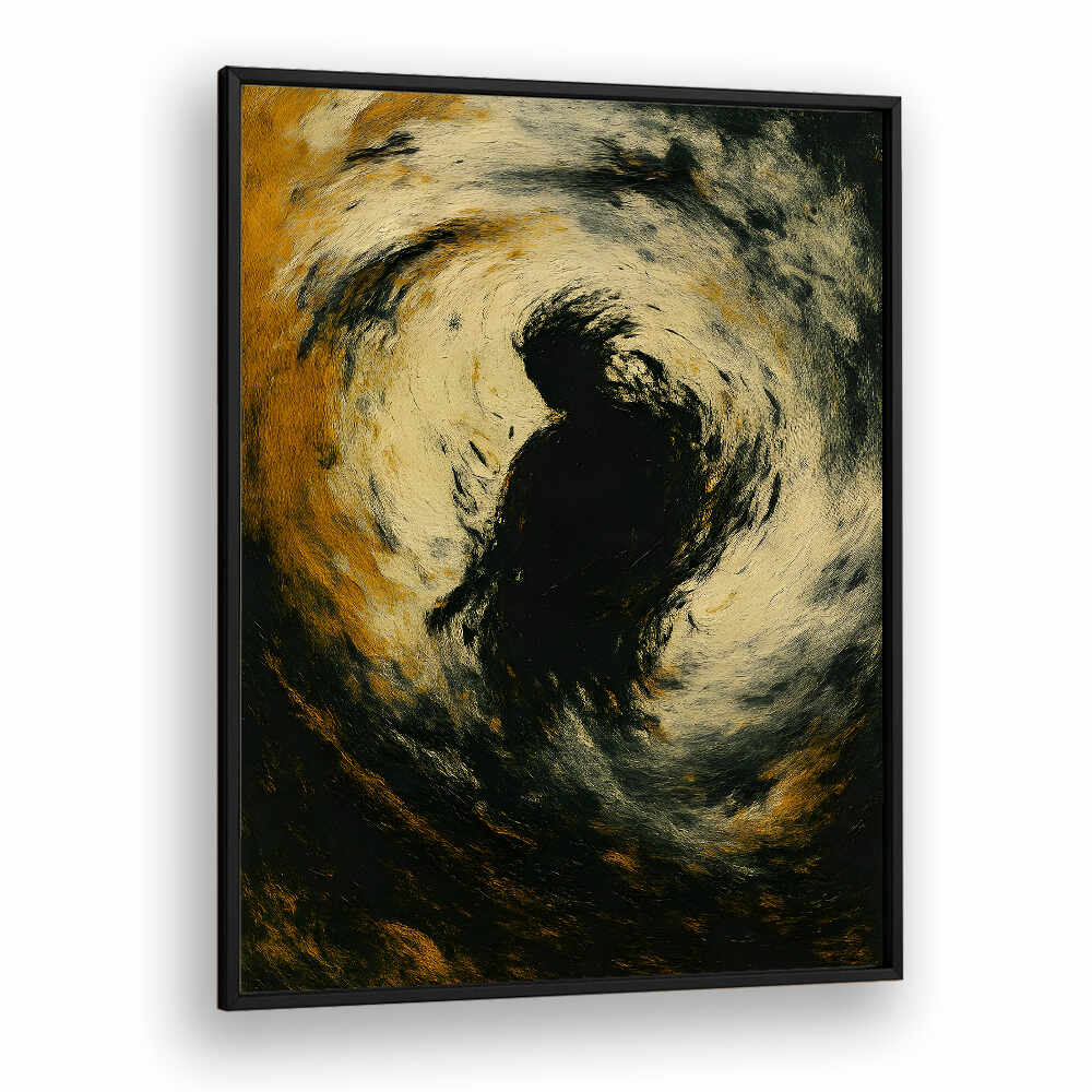 SOLITARY WHITE DRESS , EXPRESSIONISM PAINTINGS