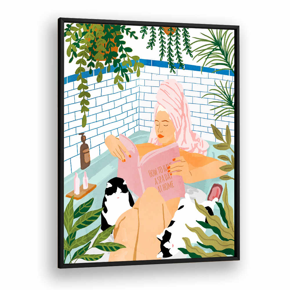 SPA DAY AT HOME , PORTRAITS & FIGURATIVE ILLUSTRATIONS