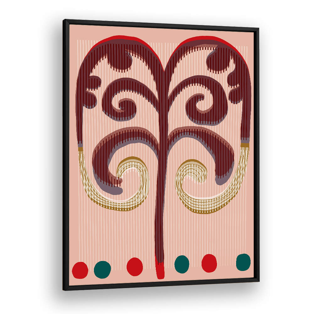 SPIRALING FRONDS , BOHO ART PAINTINGS