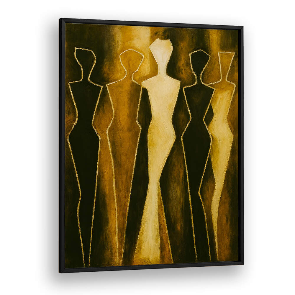 STATUES IN THE GLOW , EXPRESSIONISM PAINTINGS