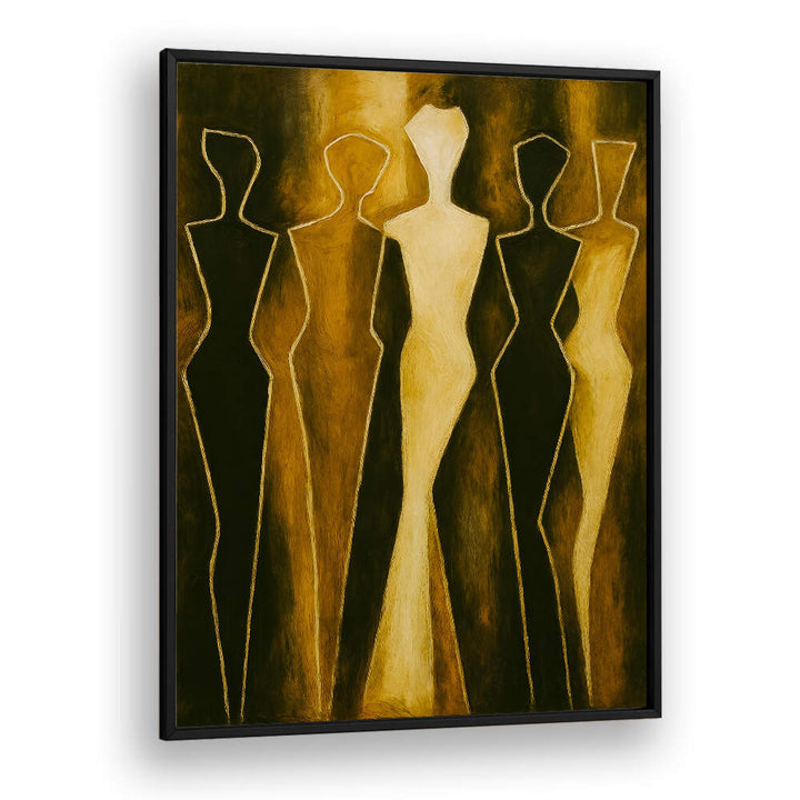 STATUES IN THE GLOW , EXPRESSIONISM PAINTINGS