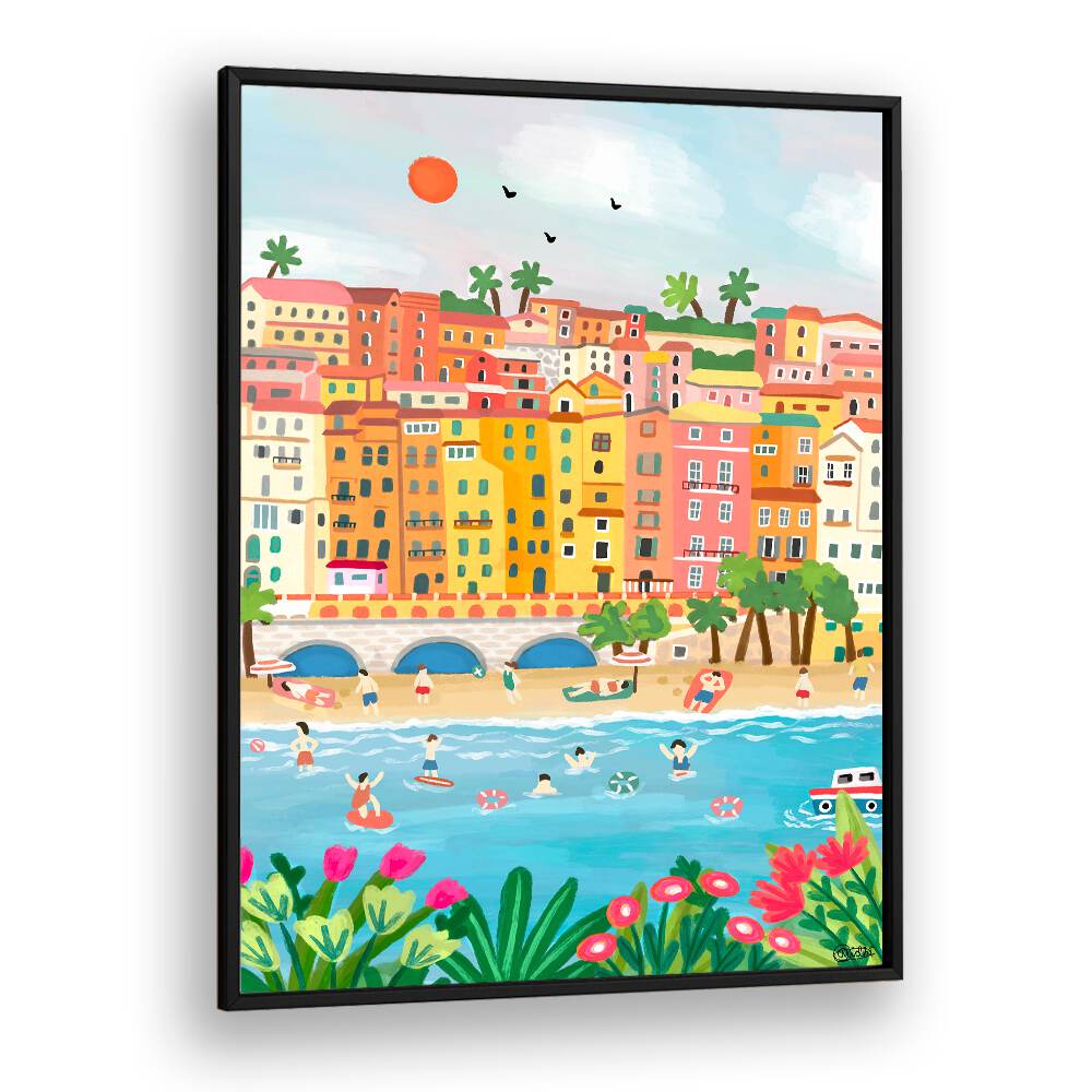 SUMMER IN MENTON , TRAVEL POSTERS