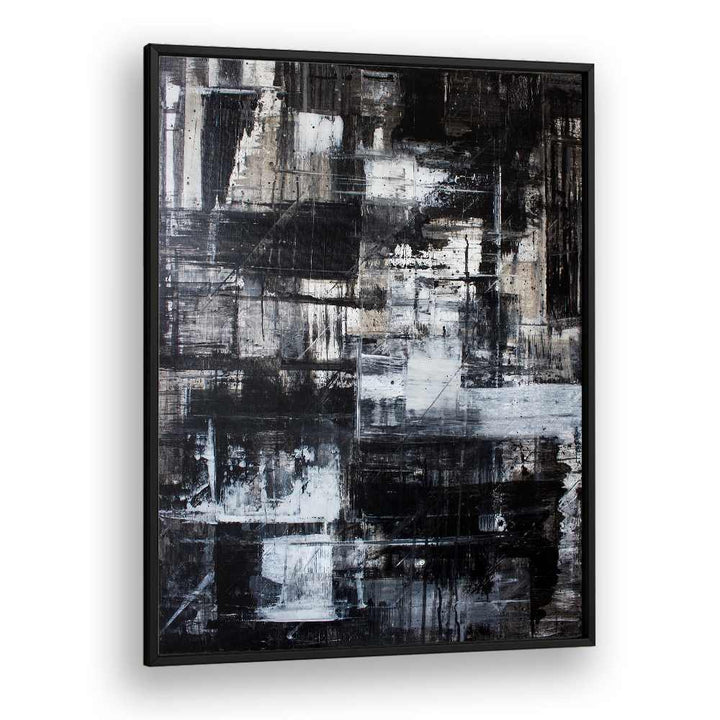 TEXTURED BLACK WHITE ABSTRACT