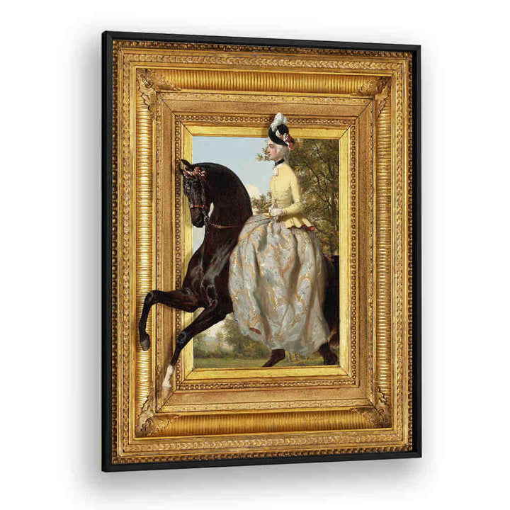 THE LADY AND HER HORSE , ANIMAL PAINTINGS
