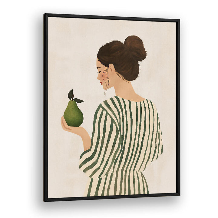THE WOMAN AND THE PEAR , PORTRAITS & FIGURATIVE ILLUSTRATIONS