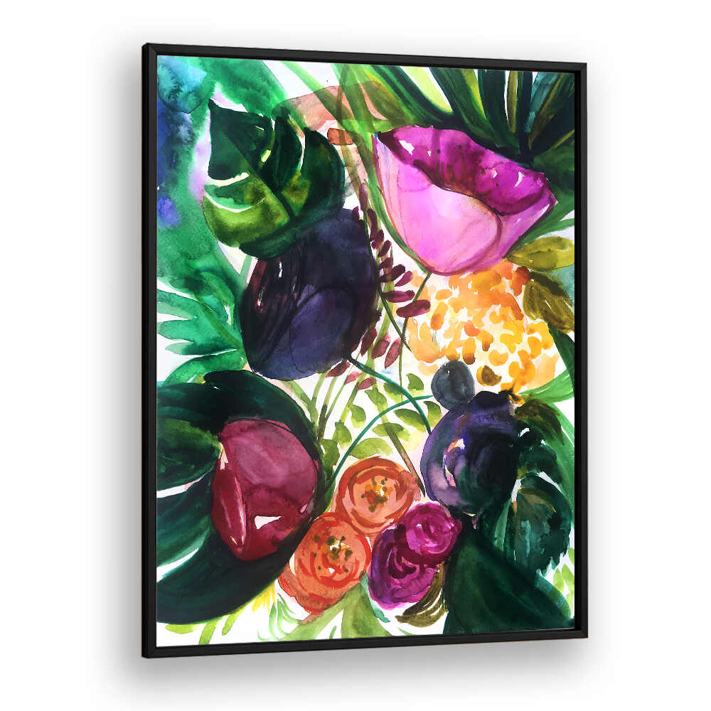 TROPICA I , FLORAL FLOWER PAINTINGS