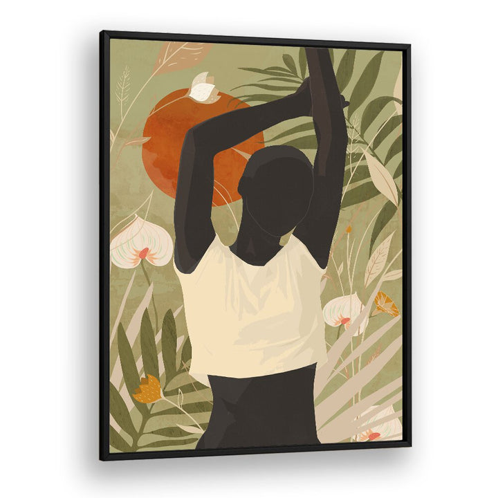 TROPICAL GIRL III, BOHO ART PAINTINGS features a stunning abstract design, perfect for bohemian decor enthusiasts.