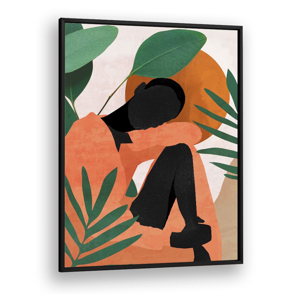 Vibrant TROPICAL GIRL SHAPE II, PORTRAITS artwork showcasing abstract beauty and human form, perfect for any space.