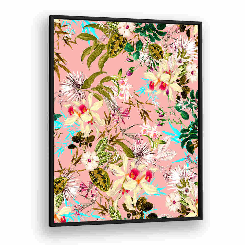 TROPICAL PINK ORCHIDS , FLORAL FLOWER PAINTINGS