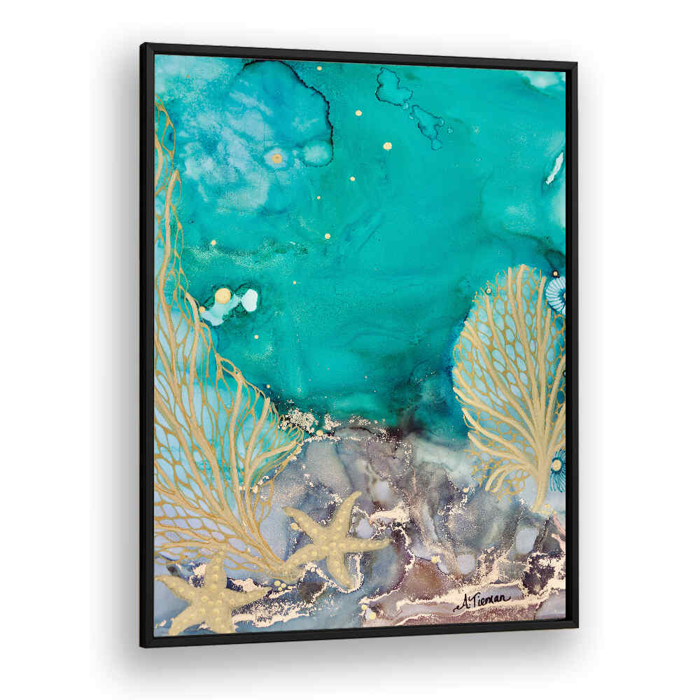 Stunning TURQUOISE WATERS NO II, BEACH PAINTINGS artwork captures serene coastal beauty for your decor.
