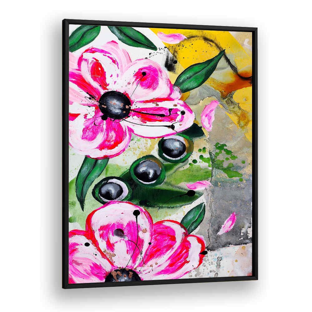 VIBRANT PINK FLOWERS BT , FLORAL FLOWER PAINTINGS