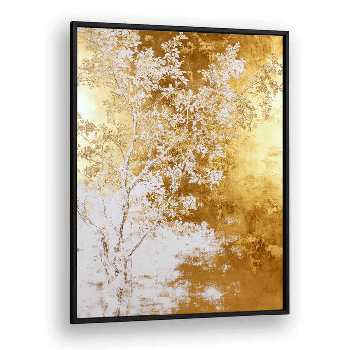 WHITE AND GOLD NATURE LANDSCAPE  , FLORAL FLOWER PAINTINGS