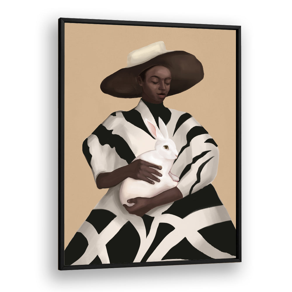 WOMAN IN STRIPES, SURREAL ART PRINTS
