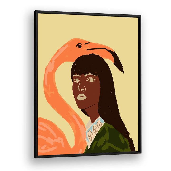 WRAPPED IN FLAMINGO DREAMS , PORTRAITS & FIGURATIVE ILLUSTRATIONS