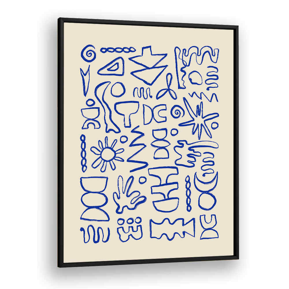 BLUE DOODLES , DOODLE ART PAINTINGS